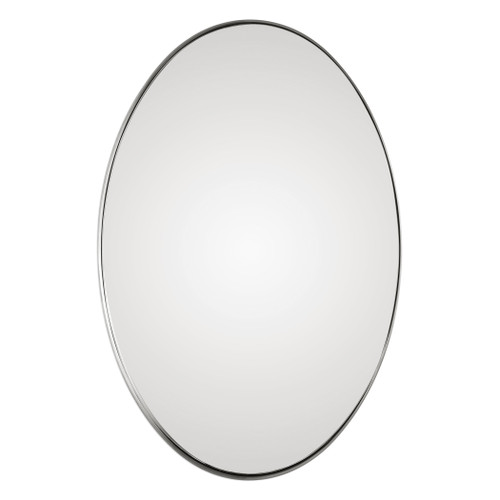 Pursley Brushed Nickel Oval Mirror (09354)