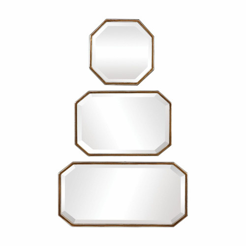 Trois Gold Mirrors, S/3 (09541)