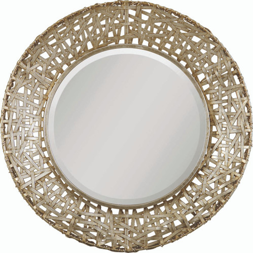 Alita Champagne Woven Metal Mirror (11603 B)