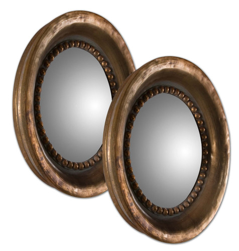 Tropea Rounds Wood Mirror S/2 (12847)