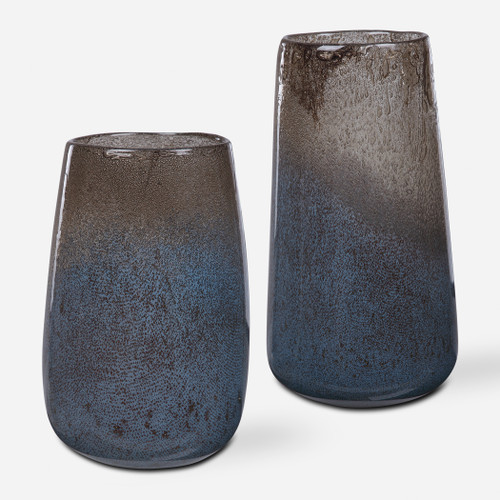Ione Seeded Glass Vases, S/2 (17762)