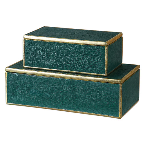 Karis Emerald Green Boxes S/2 (18723)