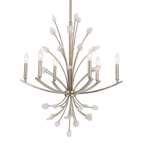Juliette 6 Light Silver Chandelier (21345)