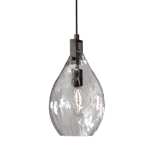 Campester 1 Light Watered Glass Mini Pendant (22049)