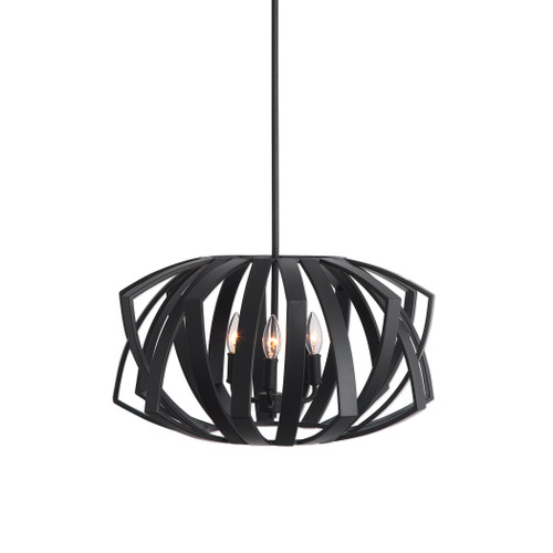 Thales Black Geometric 3 Light Pendant (22137)