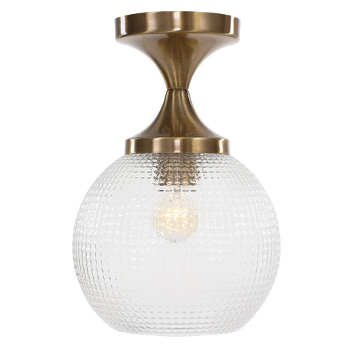 Bolla 1 Light Pattern Glass Semi Flush Mount (22282)