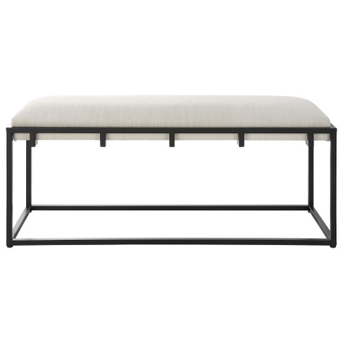 Paradox Iron & Fabric Bench (Uttermost)