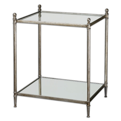 Gannon Mirrored Glass End Table (24282)