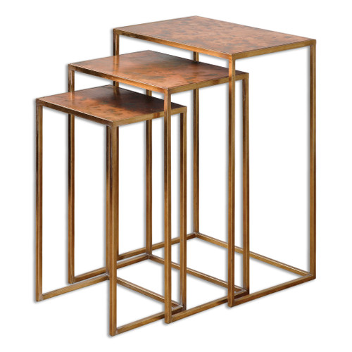 Copres Oxidized Nesting Tables Set of 3 (Uttermost)