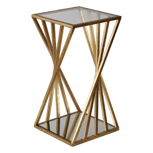 Janina Gold Dimensional Accent Table (24723)