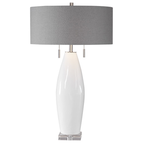 Laurie White Ceramic Table Lamp (26409)