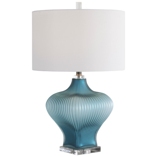Marjorie Frosted Turquoise Table Lamp (28381-1)