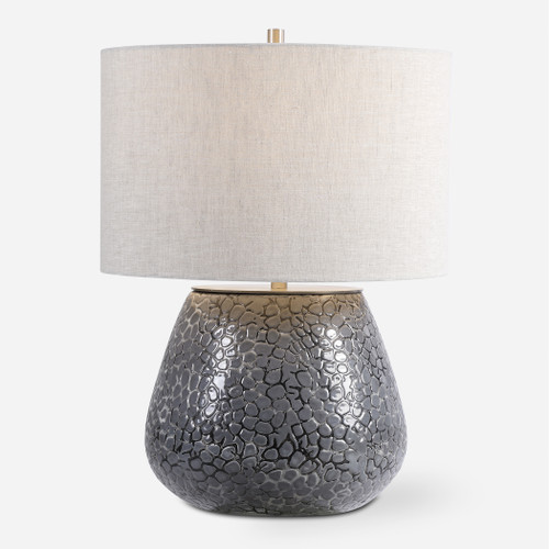 Pebbles Metallic Gray Table Lamp (28445-1)