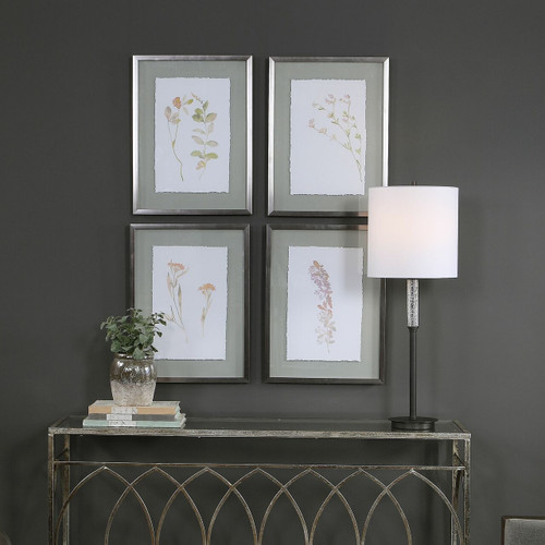 Flourish Framed Botanical Prints S/4 (33703)