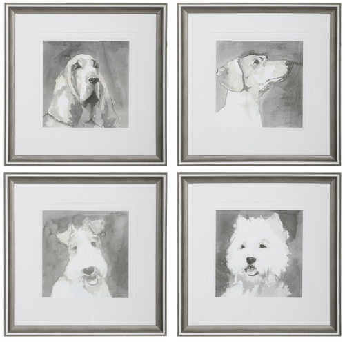 Modern Dogs Framed Prints, S/4 (33722)