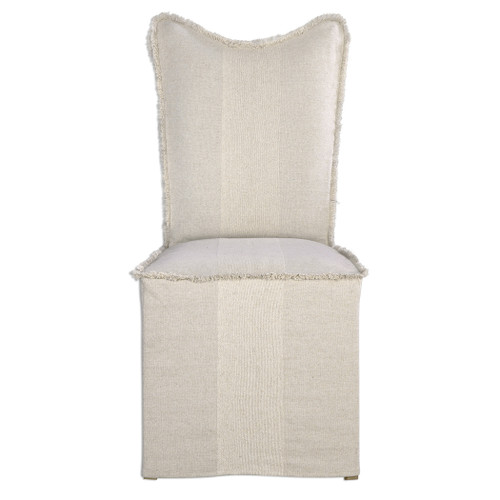 Lenore Armless Chairs, Flax, Set Of 2 (23311-2)