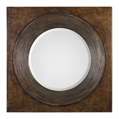 Eason Golden Bronze Round Mirror (09163)