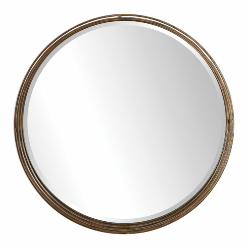 Cannon Round Gold Mirror (09474)