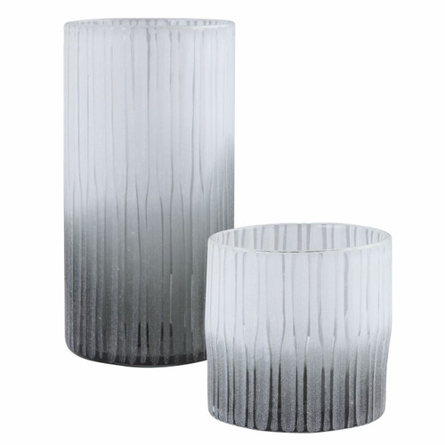 Como Etched Glass Vases, S/2 (17737)