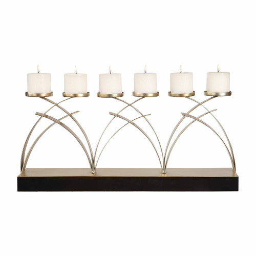 Nikolas Antiqued Silver Candelabra (18623)