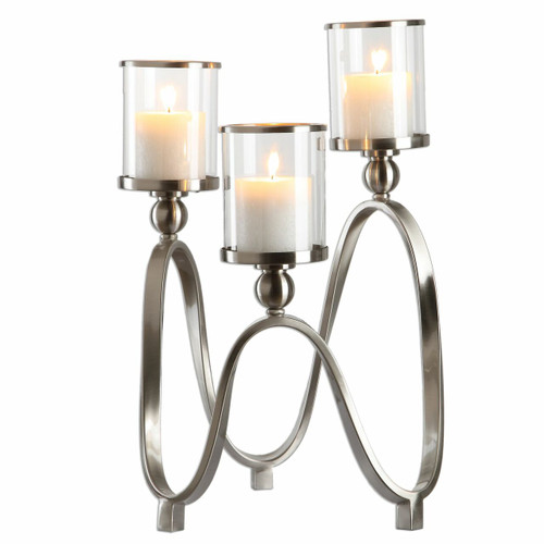 Akiro Modern Nickel Candelabra (20002)