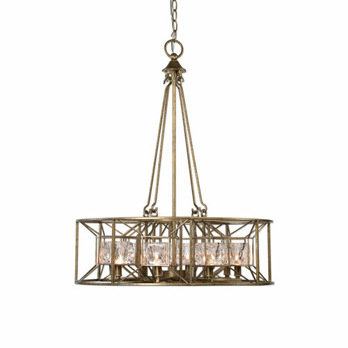Ghiaccio 8 Light Swedish Iron Pendant (21306)