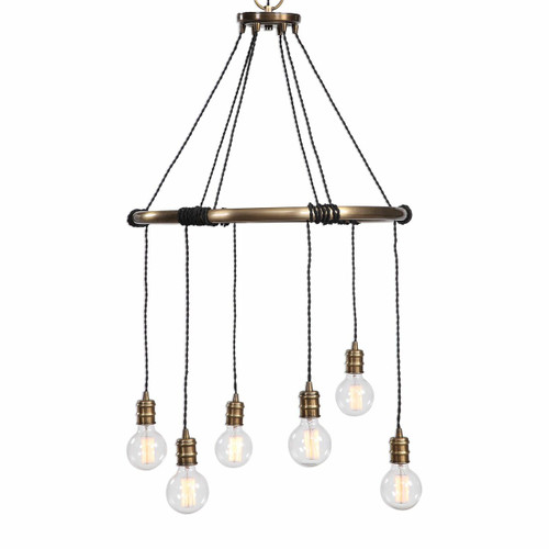 Milo 6 Light Industrial Ring Chandelier (22149)