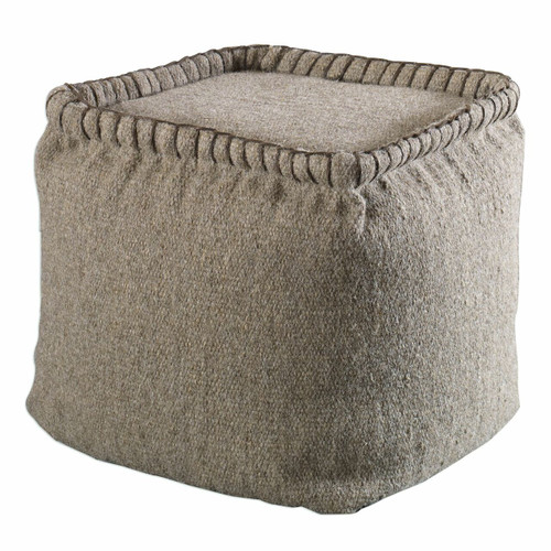 Anaya Dark Oatmeal Pouf (23951)