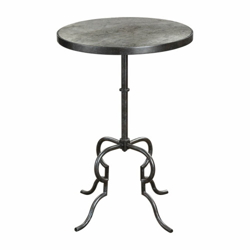 Uttermost Janine Aged Black Accent Table (24795)