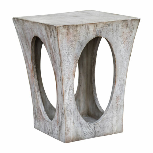 Vernen Aged White Side Table (25427)