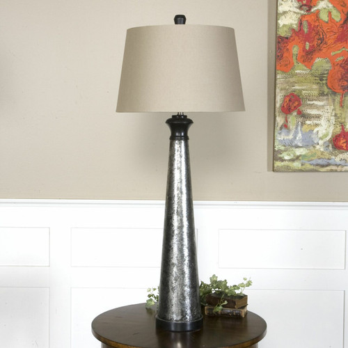Uttermost Mustapha Distressed Silver Table Lamp (26214)