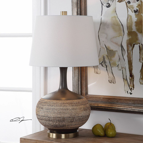 Kipling Textured Beige Table Lamp (26220-1)