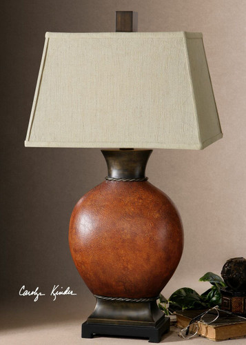 Uttermost Suri Burnished Red Table Lamp (26517)