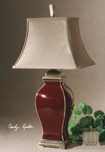 Rory Burgundy Table Lamp (26684)