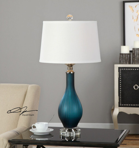 Shavano Blue Glass Table Lamp (26902)