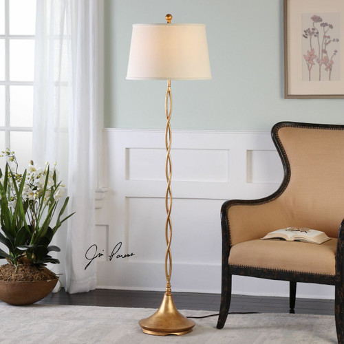 Elica Gold Twist Floor Lamp (28081)