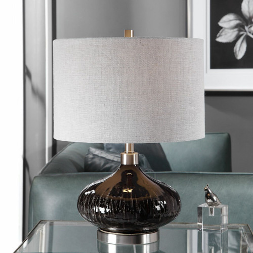 Ampara Deep Charcoal Table Lamp (28206-1)