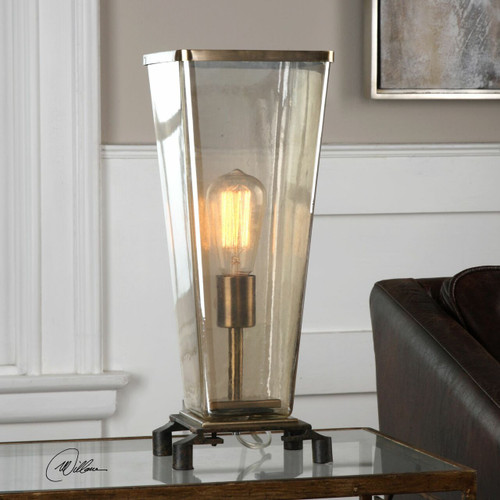 Emidio Glass Hurricane Lamp (29356-1)