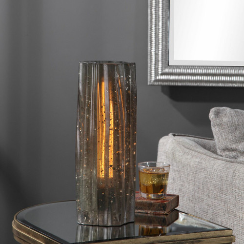 Cadeau Charcoal Glass Accent Lamp (29695-1)