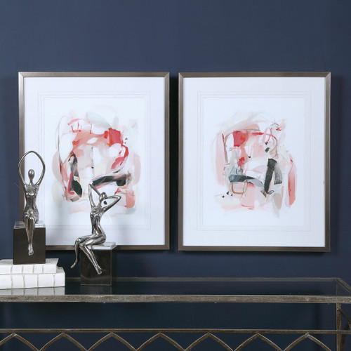 Soft Speak Abstract Prints, S/2 (33683)