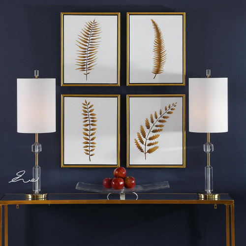 Uttermost Forest Ferns Hand Painted Art Set/4 (34422)