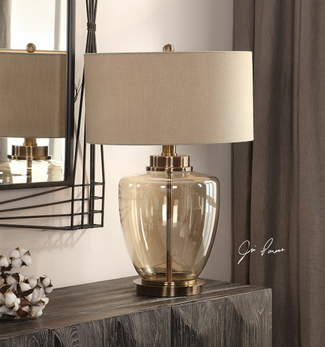 Uttermost Amadore Amber Glass Lamp (27884-1)