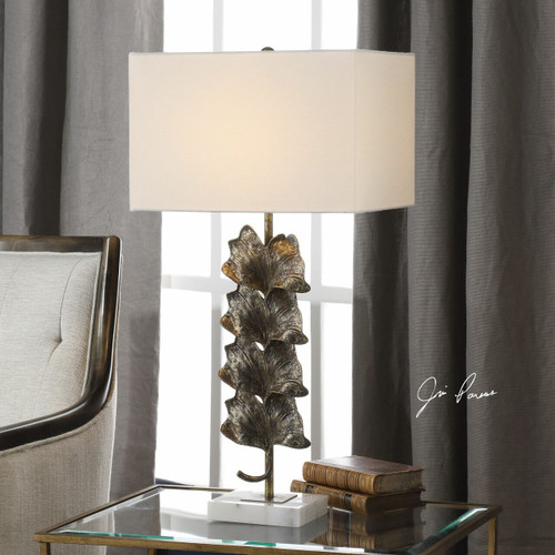 Ginkgo Metallic Leaves Lamp (27751-1)