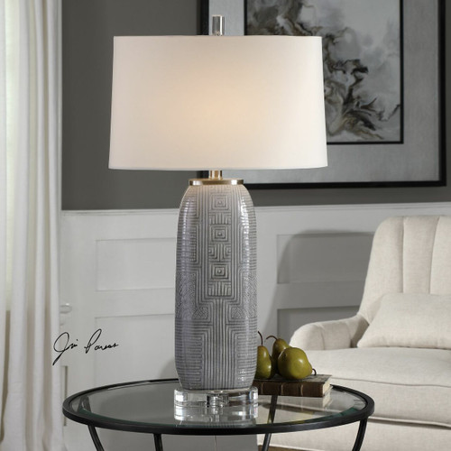 Uttermost Ravi Gray Patterned Lamp (27750-1)