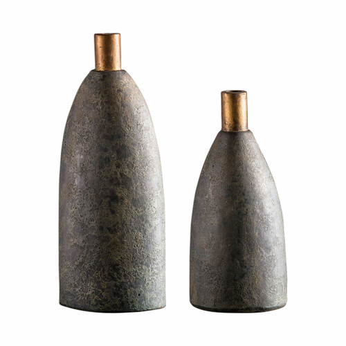 Kasen Charcoal Vases S/2 (18861)