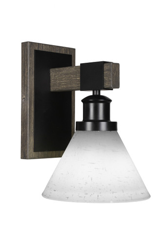Tacoma 1 Lt Sconce In Matte Black & Paint Distressed Wood-Look (1841-MBDW-312)