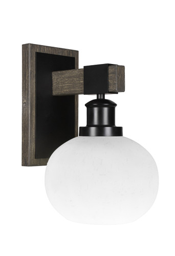 Tacoma 1 Lt Sconce In Matte Black & Paint Distressed Wood-Look (1841-MBDW-212)