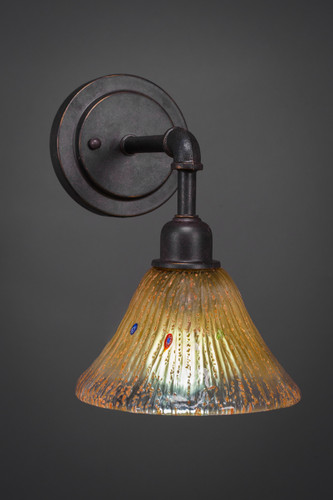 Vintage 1 Light Wall Sconce In Dark Granite (181-DG-750)