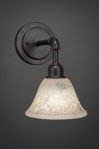 Vintage 1 Light Wall Sconce In Dark Granite (181-DG-508)