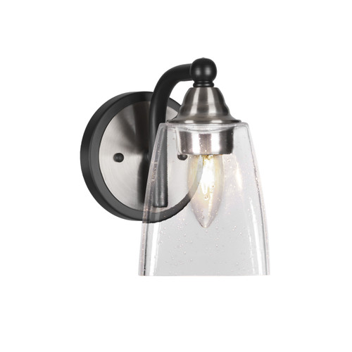 Paramount 1 Light Wall Sconce In Matte Black & Brushed Nickel (3421-MBBN-461)